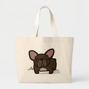 Brindle Frenchie ラージトートバッグ