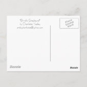 「Brindle Greyhound」ドッグアートポストカード ポストカード (裏面)