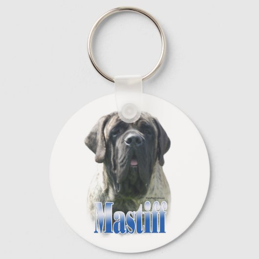 Brindle Mastiff名Keychain キーホルダー (正面)