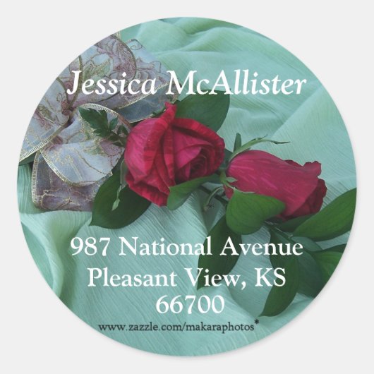 BrindleRoseStickerカスタマイズ- ラウンドシール (正面)