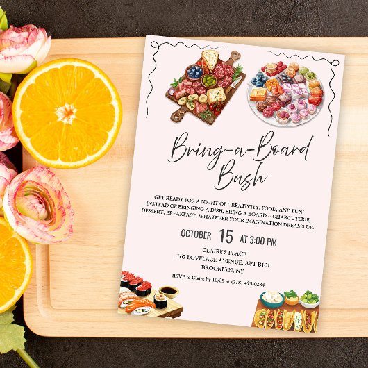 Bring a Board Charcuterie Party Invitation 招待状
