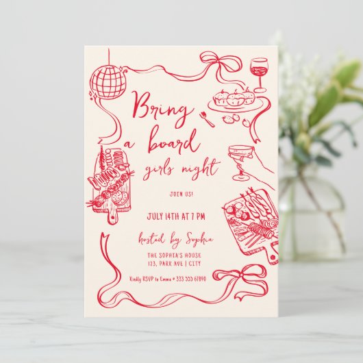 Bring a Board Girls Night Invitation 招待状 (スタンド正面)