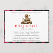 Bring a Book Baby Girl Puppy Red Flowers エンクロージャーカード (正面)