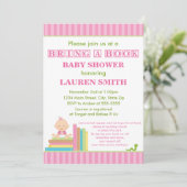 Bring A Book Baby Shower招待状5 x 7カード 招待状 (スタンド正面)