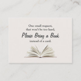 Bring a Book Baby Shower Book Request Insert エンクロージャーカード