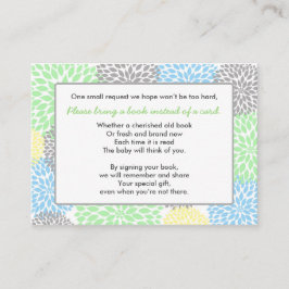 Bring a Book Baby Shower insert card neutral gend エンクロージャーカード