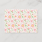 Bring a Book Baby Shower insert card pink green エンクロージャーカード (裏面)