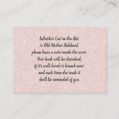 Bring a Book Baby Shower Pink Book Request Insert エンクロージャーカード (裏面)