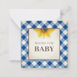 Bring a Book Boy Baby Shower Insert Note Card ノートカード
