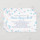 Bring a Book Boy Blue紙吹雪モダン挿入カード エンクロージャーカード (正面/裏面)