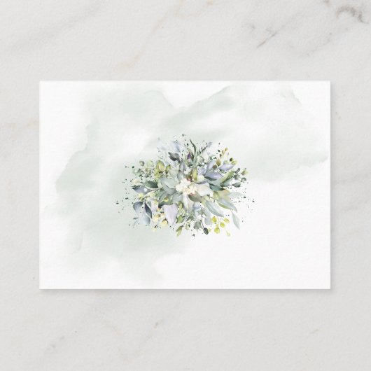 Bring a Book Bubbles緑の赤ちゃんシャワーインサート プレイスカード (裏面)