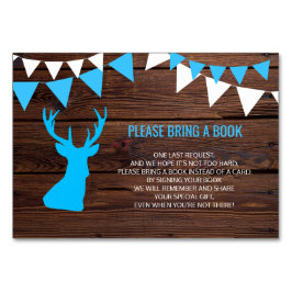 Bring a Book - Buck 素朴 Deer Baby Shower Cards テーブルナンバー