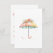 Bring a Book Floral Umbrella Baby Sprinkle Insert エンクロージャーカード (正面/裏面)