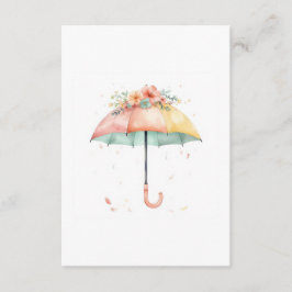 Bring a Book Floral Umbrella Baby Sprinkle Insert エンクロージャーカード