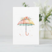 Bring a Book Floral Umbrella Baby Sprinkle Insert エンクロージャーカード (スタンド正面)
