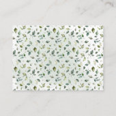 Bring a Book Greenery Baby Shower Insert Card プレイスカード (裏面)