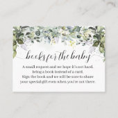 Bring a Book Greenery Baby Shower Insert Card プレイスカード (正面)