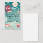 Bring a book instead of a card baby shower request 名刺 (正面/裏面)