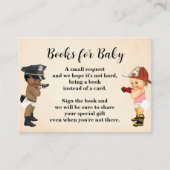 Bring a Book Little Recruit Baby Shower Card プレイスカード (正面)