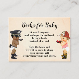 Bring a Book Little Recruit Baby Shower Card プレイスカード