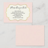 Bring a Book - Pink White Girl赤ちゃんシャワーカード エンクロージャーカード (正面/裏面)