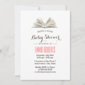Bring a Book Request Baby Shower 招待状 (正面)