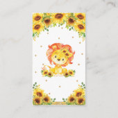 Bring a Book to Lion Sunflower Baby Shower エンクロージャーカード (裏面)