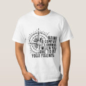 Bring A Compass It's Awkward When You Eat Friends  Tシャツ (正面)