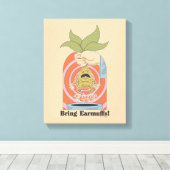 "Bring Earmuffs!" Screaming Mandrake Graphic キャンバスプリント (インサイチュ (ウッドフロア))