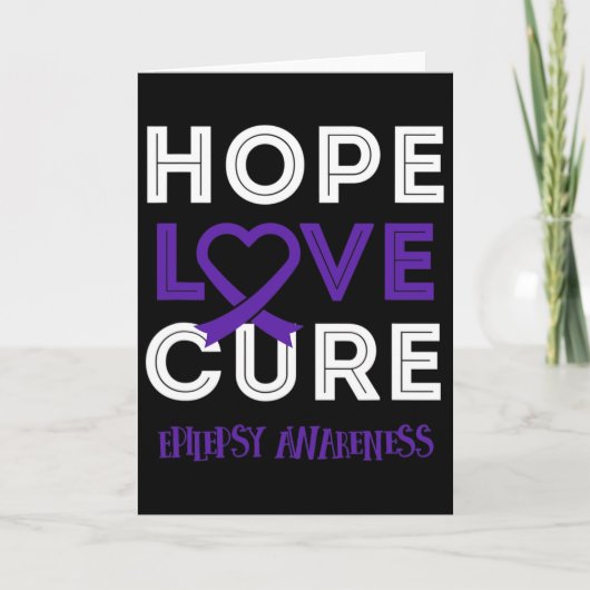 Bring Epilepsy Awareness To Bring Hope Love Cure  カード (正面)