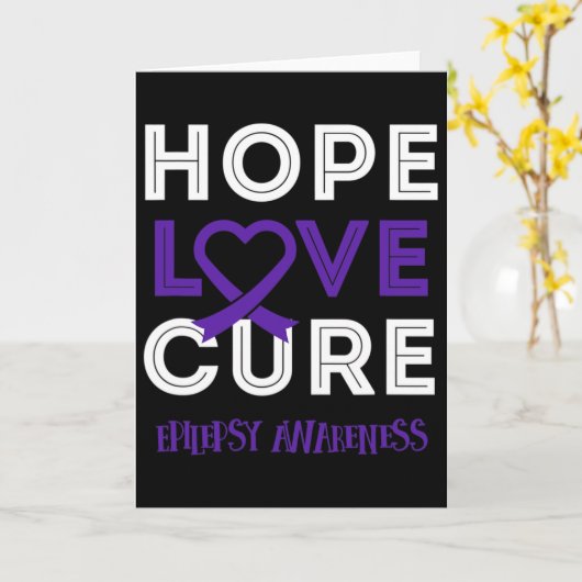 Bring Epilepsy Awareness To Bring Hope Love Cure  カード (黄色い花)