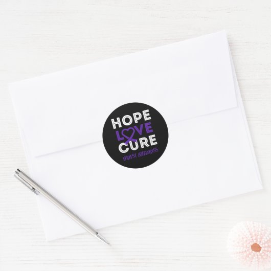 Bring Epilepsy Awareness To Bring Hope Love Cure  ラウンドシール (封筒)