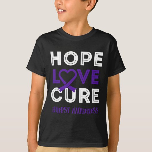 Bring Epilepsy Awareness To Bring Hope Love Cure  Tシャツ (正面)