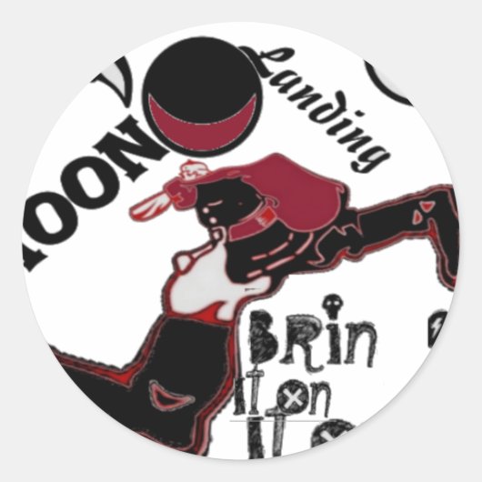 Bring It On - Christmas & よくはしゃぐ宇宙Mashup ラウンドシール (正面)