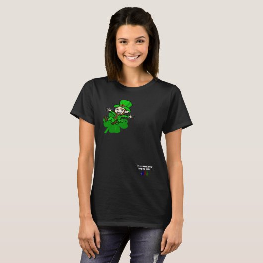 Bring Luck on St Patrick Day Leprechaun Tシャツ (正面フル)