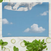 Bring me blue sky and fluffy white clouds whims キッチンタオル (折り畳み)