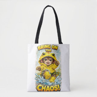 Bring on the Chaos Cute Dino Tote Bag トートバッグ