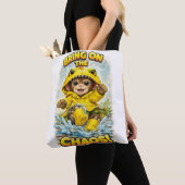 Bring on the Chaos Cute Dino Tote Bag トートバッグ (クローズアップ)