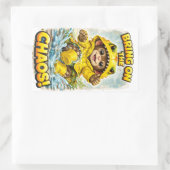 Bring on the Chaos Sticker Cute Dino 長方形シール (バッグ)