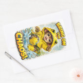 Bring on the Chaos Sticker Cute Dino 長方形シール (封筒)