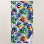 Bring Soccer Spirit to Your Designs ビーチタオル (正面)