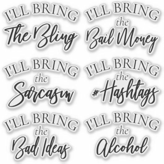 Bring the Bling | 現代のブライズパーティー シール (正面)