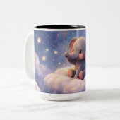 Bring the elephant and midnight stars, two tone fo ツートーンマグカップ (正面左)