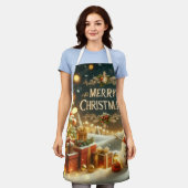 Bring the magic of the holiday season into your ki エプロン (着用した状態)