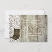 Bring Your Boots Country Wedingの出欠届けカード 出欠カード (正面)