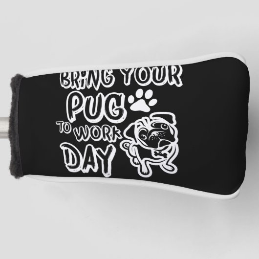 bring your pug to work day ゴルフヘッドカバー (正面)