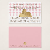 BringABook挿入カードベビーピンク金ゴールドゾウ (正面&裏面)