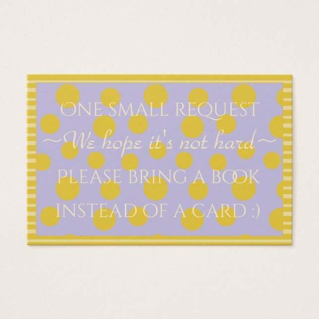 BringABook 「金ゴールド/ラベンダー」カードの挿入/パーソナライズ (正面)