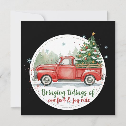 Bringing Tidings of Comfort & Joy Ride funny xmas シーズンカード (正面)
