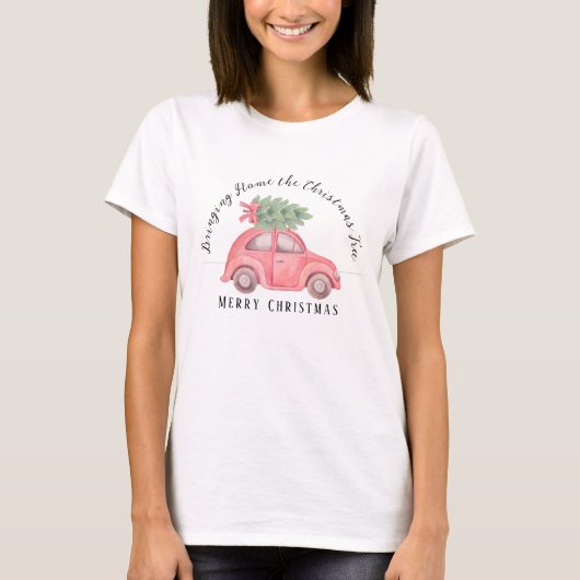 Brining Home The Christmas Tree Women's T-Shirt Tシャツ (正面)